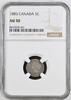 CANADA 5C 1885 NGC AU 50