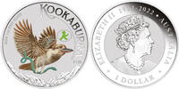 Australien 1$ 1 oz Silver Coin Kookaburra - World Money Fair Berlin - Color -