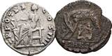 Lot 2 Stk. Kleinfollis, Denar Urbs Roma 330-337, Antoninius Pius 138-161 VF