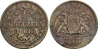 Baden 1/2 Kreuzer Großherzog Friedrich I. 1856-1907 -