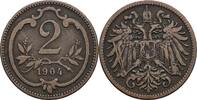 Kaisertum Österreich 2 Heller Kaiser Franz Joseph I. 1848-1916 -