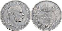 Kaisertum Österreich 5 Korona Franz Joseph I. 1848-1916 -