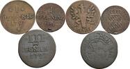 Altdeutschland Lot 3 Stück Kleinmünzen Altdeutschland, Lot 3 Stück Kleinmünzen -