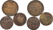 Altdeutschland Lot 3 Stück Kleinmünzen Altdeutschland, Lot 3 Stück Kleinmünzen -