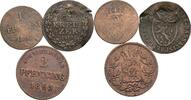 Altdeutschland Lot 3 Stück Kleinmünzen Altdeutschland, Lot 3 Stück Kleinmünzen -