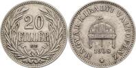 Kaisertum Österreich 20 Filler Kaiser Franz Joseph I. 1848-1916 -