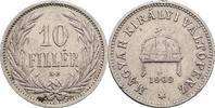 Kaisertum Österreich 10 Filler Kaiser Franz Joseph I. 1848-1916 -