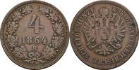Kaisertum Österreich 4 Kreuzer Kaiser Franz Joseph I. 1848-1916 -