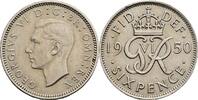 Großbritannien 6 Pence George VI. -