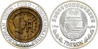 Nordkorea 700 Won (1/2 Oz) Europäische Währungsunion Luxemburg -