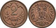 Österreich Kaisertum 2 Heller Kaiser Franz Joseph I. -