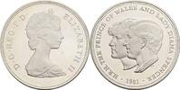 Großbritannien 1 Crown Hochzeit Prinz Charles und Lady Diana -