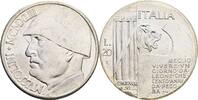 Italien 20 Lire versilberte Fantasieprägung ca. 1960 auf Mussolini -