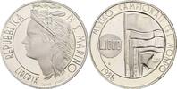1000 Lire 1986 San Marino Fussball WM Mexiko 1986 PP in Kapsel, feine Kratzer