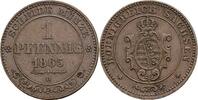 Sachsen Königreich 1 Pfennig Johann 1854-1873 -