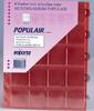 4 x 20-vaks populair muntbladen met rode schutbladen -
