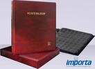 Gewatteerd Album incl. Cassette, Bordeauxrood met goudopdruk, incl. 5 muntbladen en zwarte schutbladen -