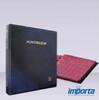 Gewatteerd Album, Blauw met goudopdruk, incl. 5 muntbladen en rode schutbladen -