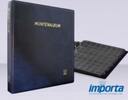 Gewatteerd Album, Blauw met goudopdruk, incl. 5 muntbladen en zwarte schutbladen -