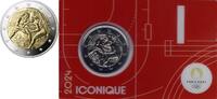Speciale 2 euromunten 2 euro Frankrijk 2024 'Olympics' in coincard I Rood -