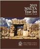 Malta set2019 Met extra de 2 euro Tempel Hagrat met F in ster -