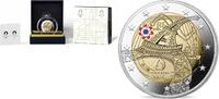 Speciale 2 euromunten 2 euro Frankrijk 2024 'Olympische fakkel' gekleurd -