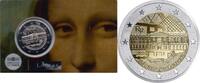Speciale 2 euromunten 2 euro Frankrijk 2025 'Louvre - Mona Lisa' in coincard -