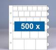 500 x mixblad populair muntbladen zonder schutbladen -