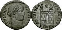 Römisches Kaiserreich Constantin I Follis Thessalonica 326-328 PROVIDENTIAE AVGG Lagertor RIC 153 / 5 Follis 326-328 Sehr schön / vorzüglich