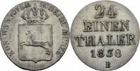Hannover 1/24 Taler 1838 Hannover Ernst August 1/24 Taler Thaler 1838 B ... 31.21 £  +  4.33 £ shipping