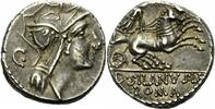 Rom Republik Iunius Silanus Denar Rom 91 Roma Flügelhelm Victoria Biga Pferd Albert 1161 Denar 91 v. Chr. Vorzüglich